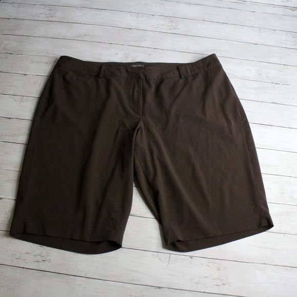 Apt. 9 Women's Maxwell Brown Bermuda Walking Shorts Plus Size 22W - Picture 1 of 6